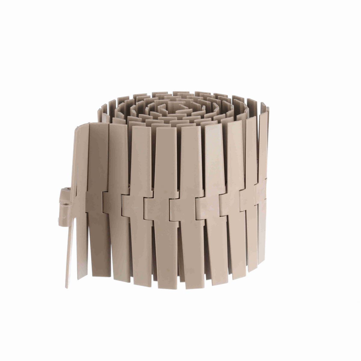 System Plast 882B Side-flexing Solid Top, Material: Tan Low Friction, Width: 10in, Pitch: 1.5in - LF882-K1000