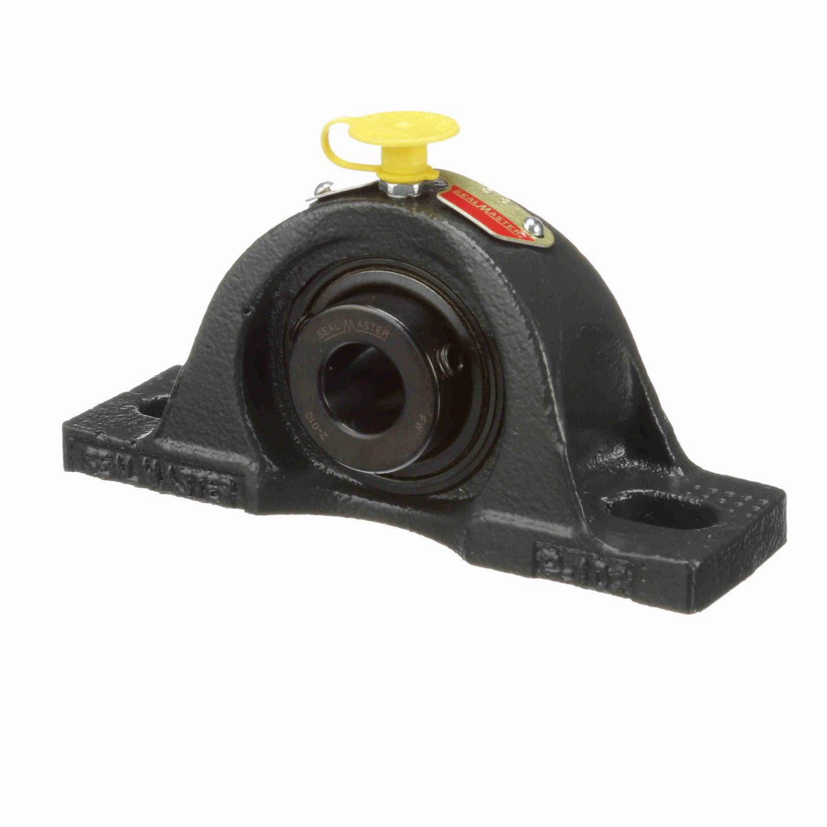 Sealmaster Mounted Cast Iron Two Bolt Low Base Pillow Block Ball Bearing - 52100 Bearing Steel, Black Oxided - Setscrew Lock - NPL-10