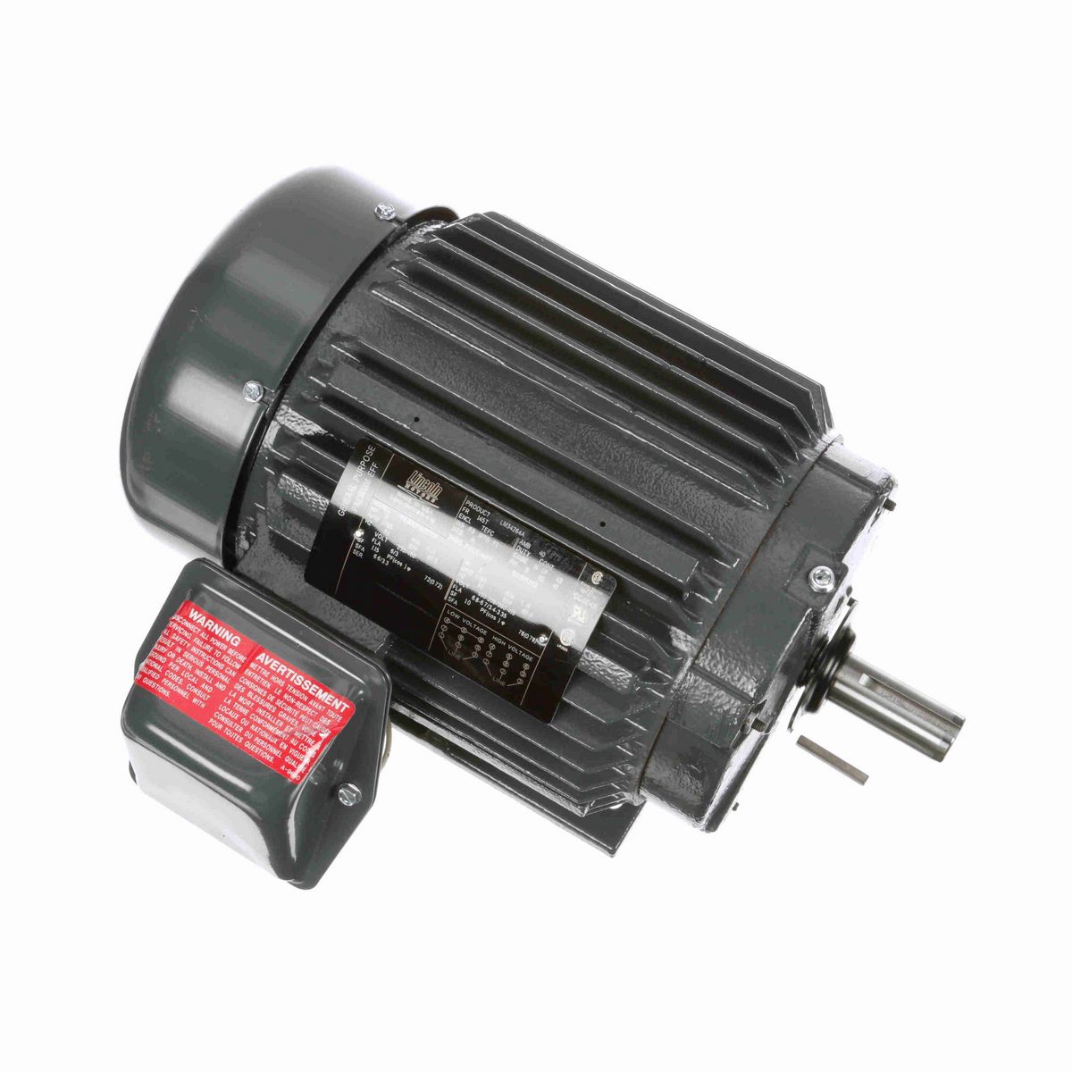 LEESON General Purpose Motor, 2 & 2 HP, 3 Ph, 60 & 50 Hz, 230/460 & 190-208/380-415 V, 1800 & 1500 RPM, 145T Frame, TEFC - LM34264