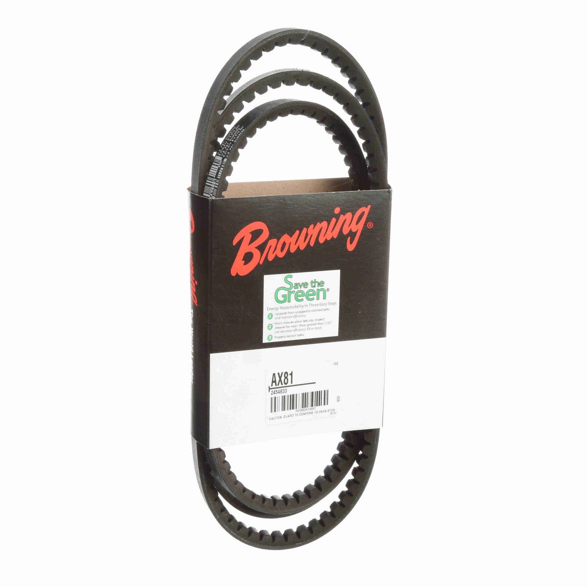 Browning EPDM Notched Belt 98% Efficient - AX81