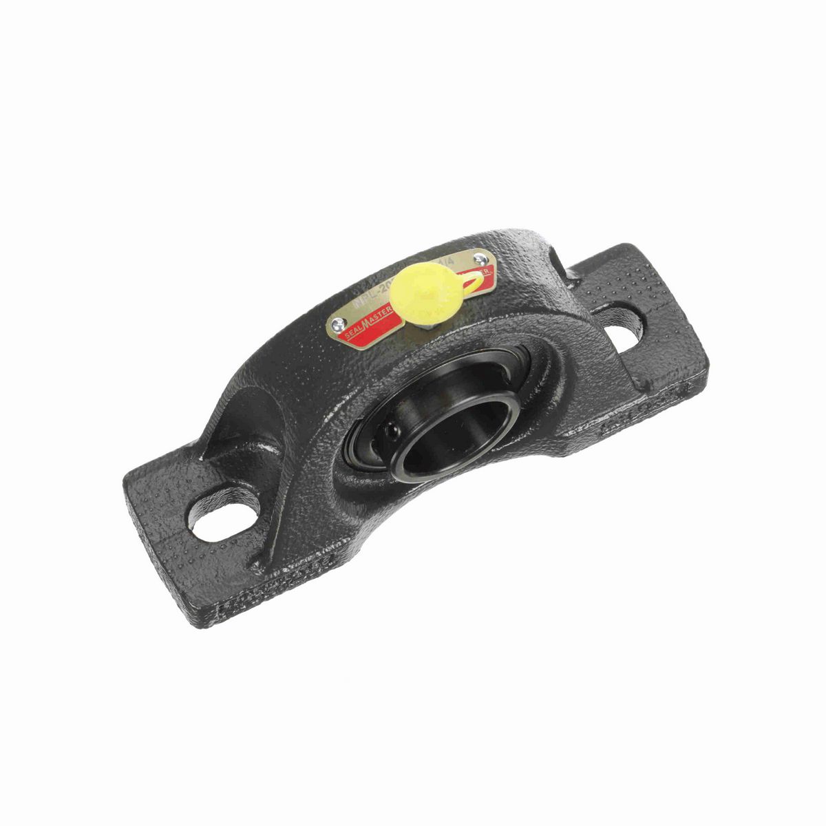 Sealmaster Mounted Cast Iron Two Bolt Low Base Pillow Block Ball Bearing - 52100 Bearing Steel, Black Oxided - Setscrew Lock - NPL-20R