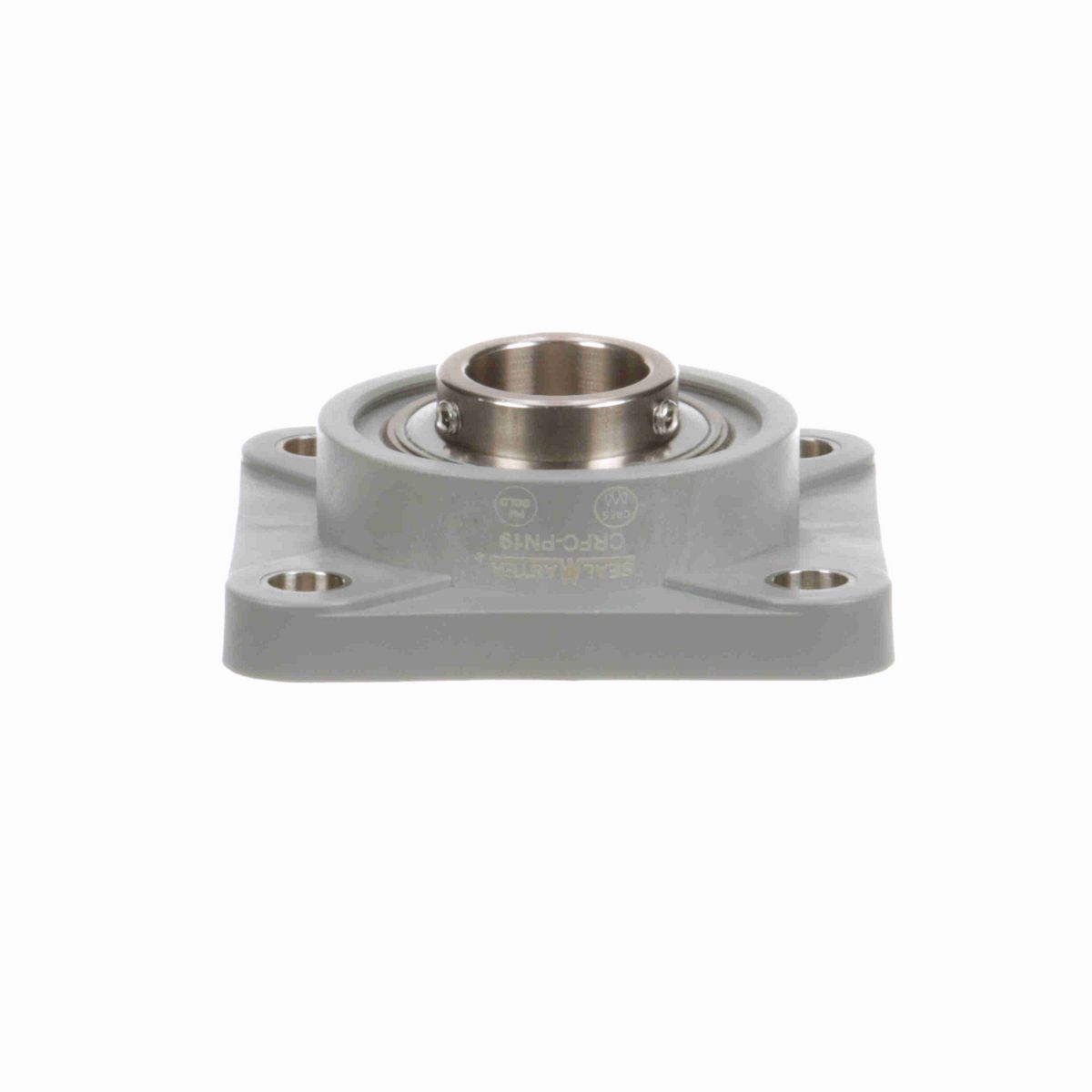 Sealmaster Mounted Composite Four Bolt Flange Ball Bearing - 52100 Bearing Steel, Phosphorus Nickel Coated - Setscrew Lock - Corrosion Resistant - CRFC-PN19
