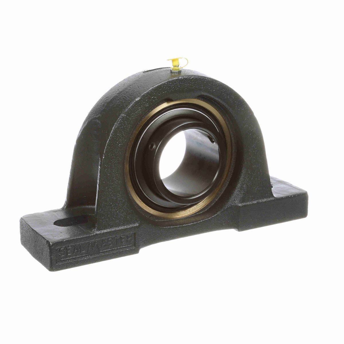 Sealmaster Mounted Cast Iron Two Bolt Pillow Block Ball Bearing - 52100 Bearing Steel, Black Oxided - Setscrew Lock - EMP-63