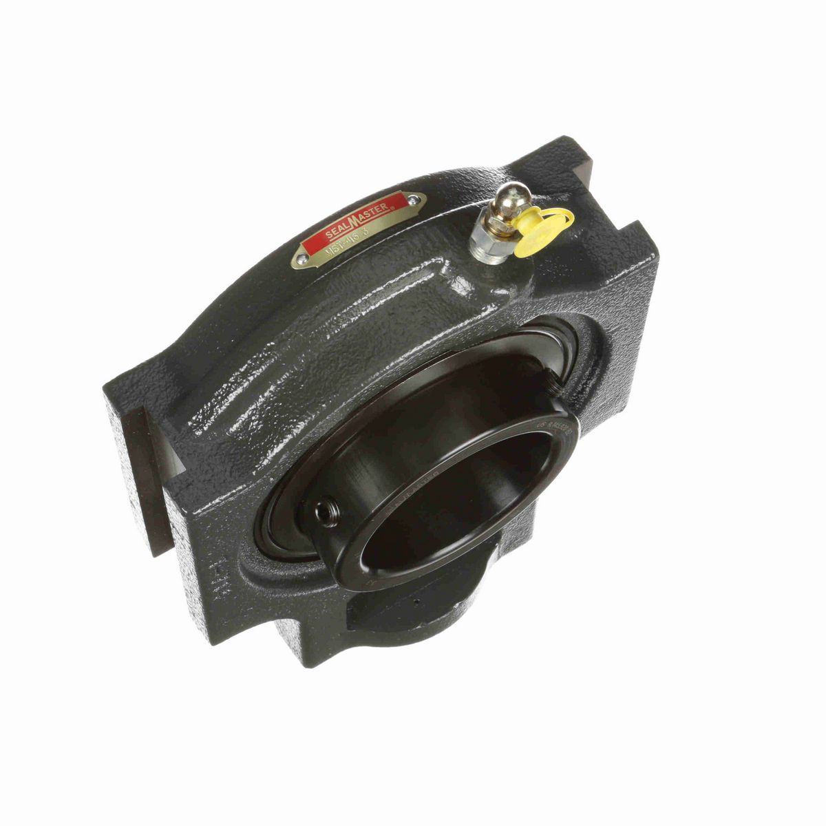 Sealmaster Mounted Cast Iron Wide Slot Take Up Ball Bearing - 52100 Bearing Steel, Black Oxided - Setscrew Lock - MST-48
