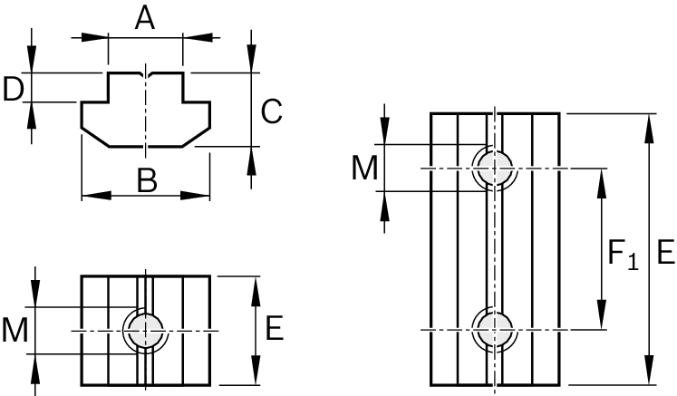 T-образный блок Bosch Rexroth N6 M4 & [R344701401]