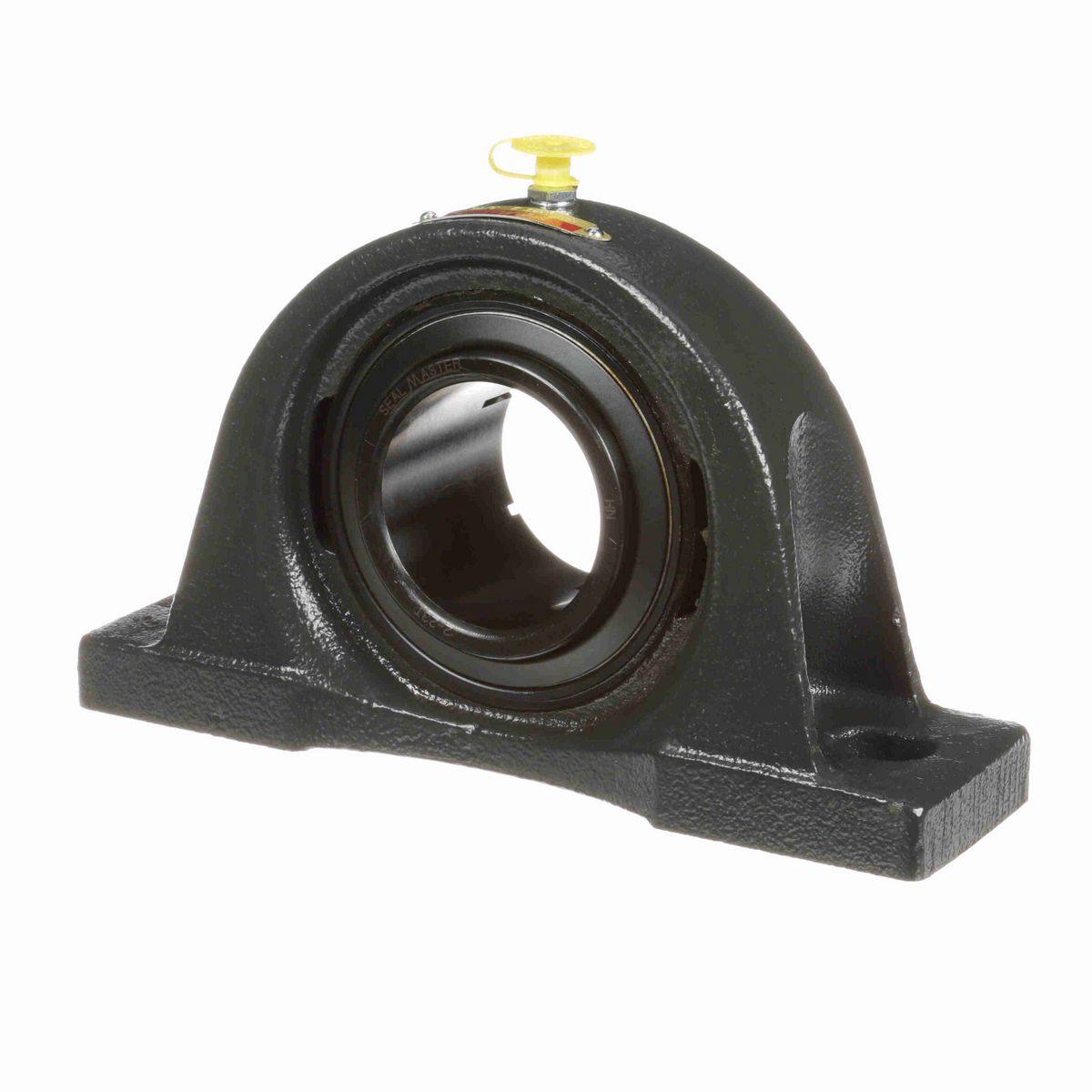 Sealmaster Mounted Cast Iron Two Bolt Low Base Pillow Block Ball Bearing - 52100 Bearing Steel, Black Oxided - Concentric Lock - NPL-35T