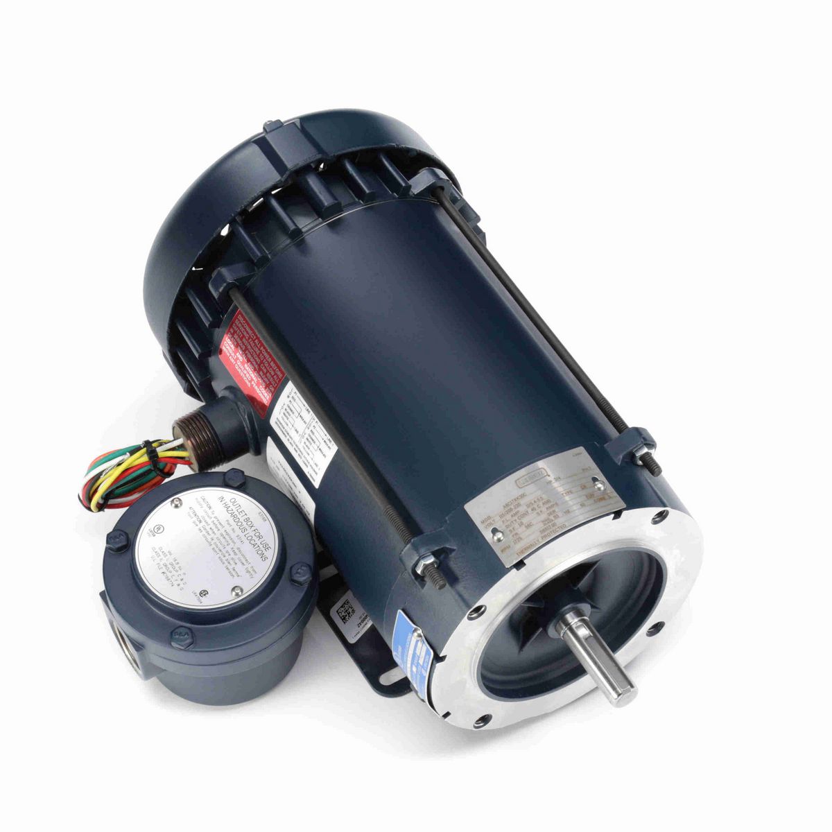 LEESON Explosion Proof Motor, 0.75 HP, 1 Ph, 60 Hz, 115/208-230 V, 1800 RPM, 56C Frame, EPFC - 116612.00