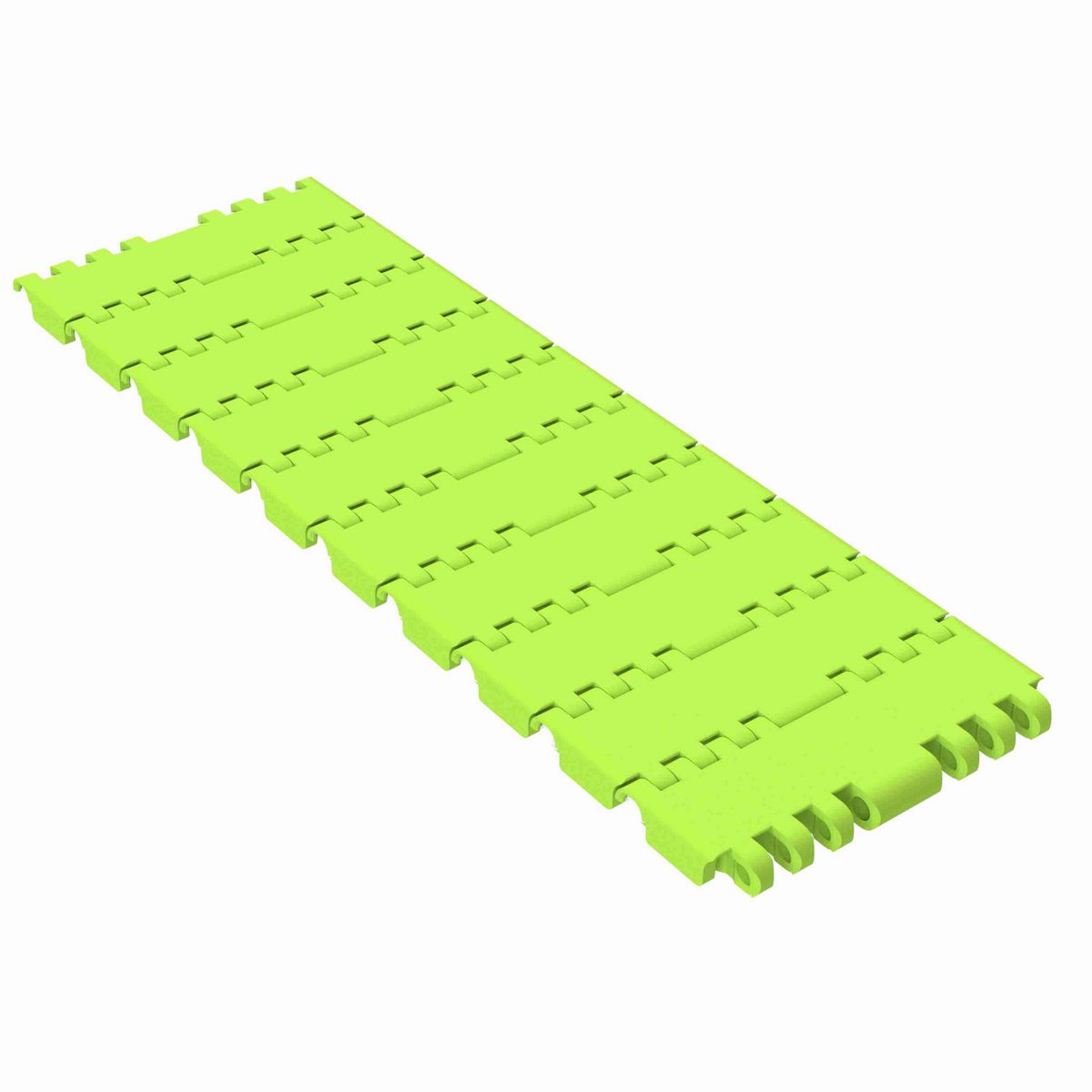 Rexnord 1001FT Straight Running Solid Top, Material: Bright Lime-Green Dry PET Low Friction, Width: 84mm, Pitch: 1in - 876.38.65