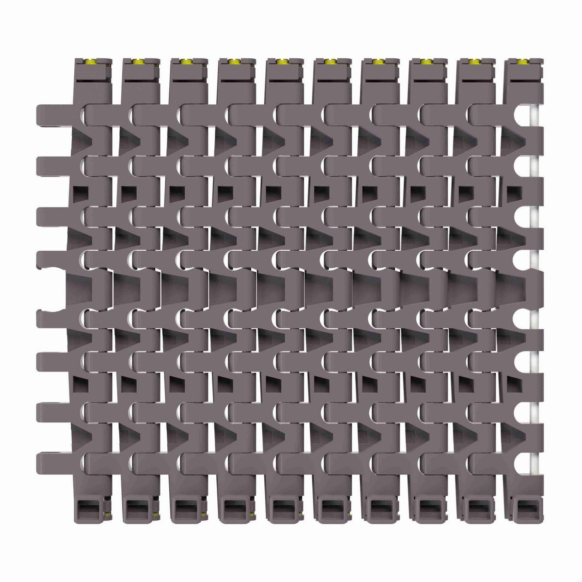 Rexnord 7956GT Side-flexing Flush Grid, Material: Brown High Performance, Width: 12in, Pitch: 1.25in - 10324701