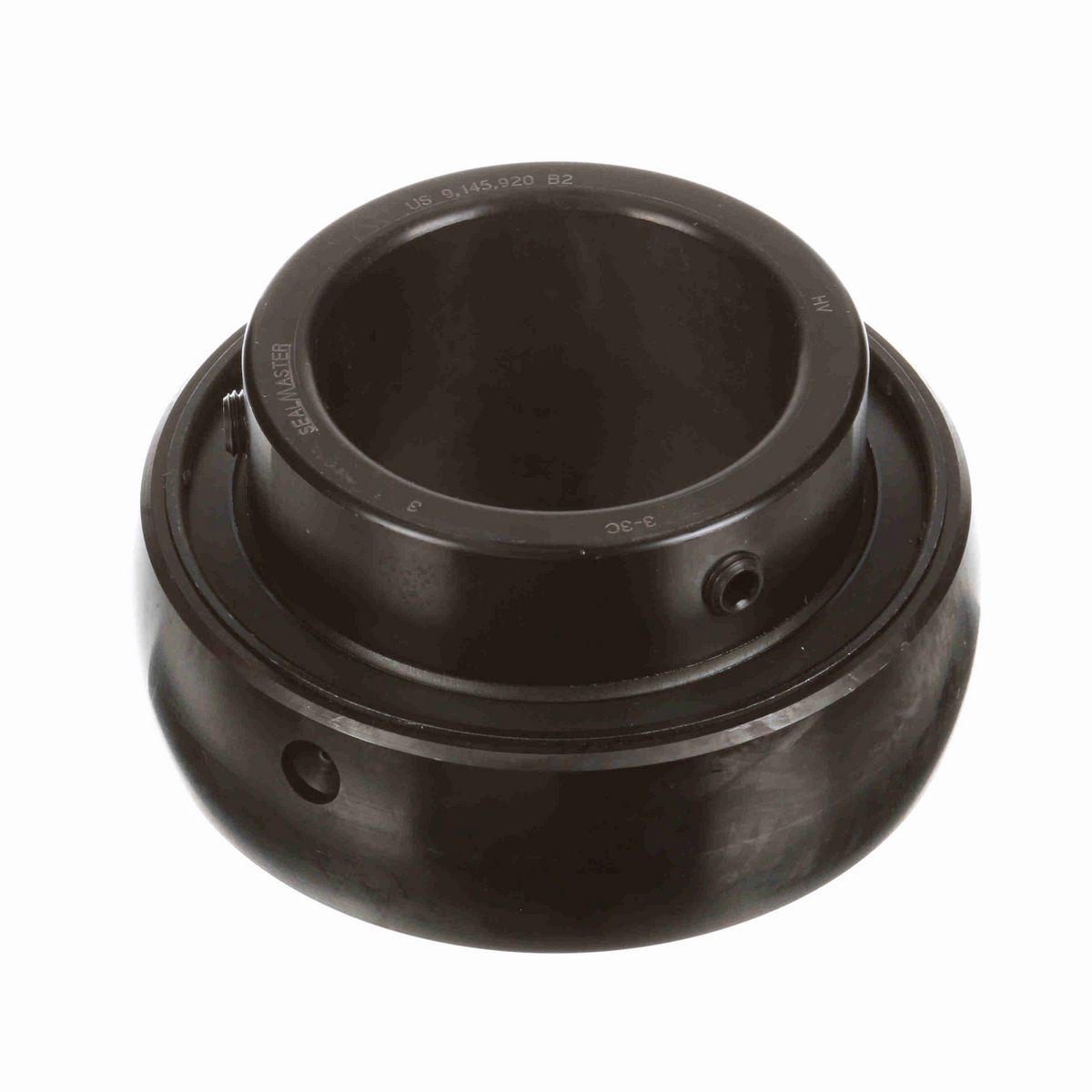 Sealmaster Mounted Insert Only Ball Bearing - 52100 Bearing Steel, Black Oxided - Setscrew Lock - 3-3C