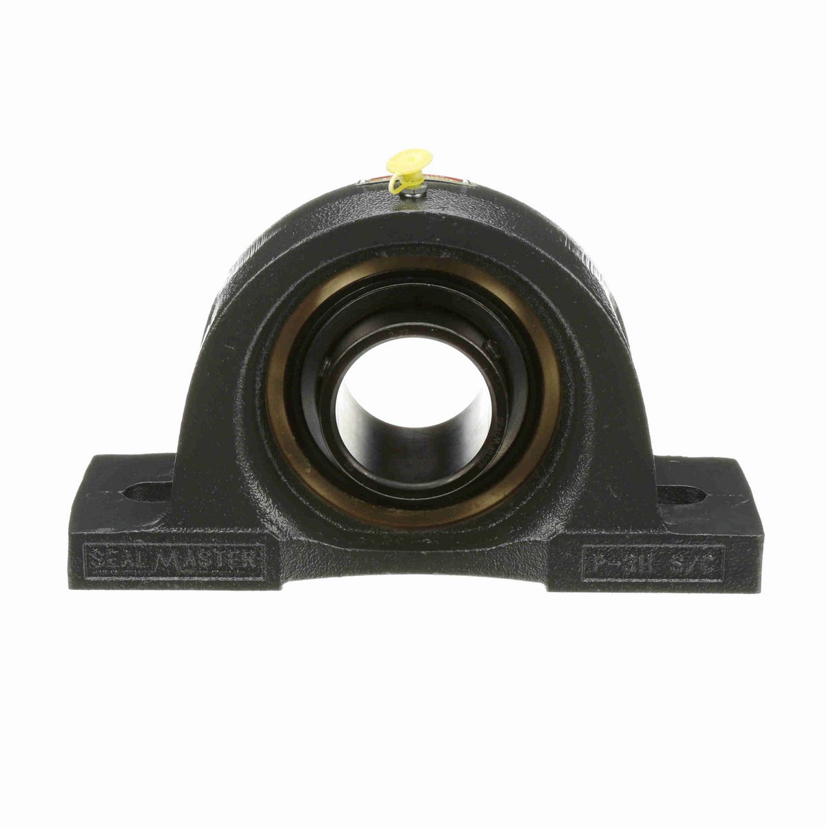 Sealmaster Mounted Cast Iron Two Bolt Pillow Block Ball Bearing - 52100 Bearing Steel, Black Oxided - Setscrew Lock - EMP-39
