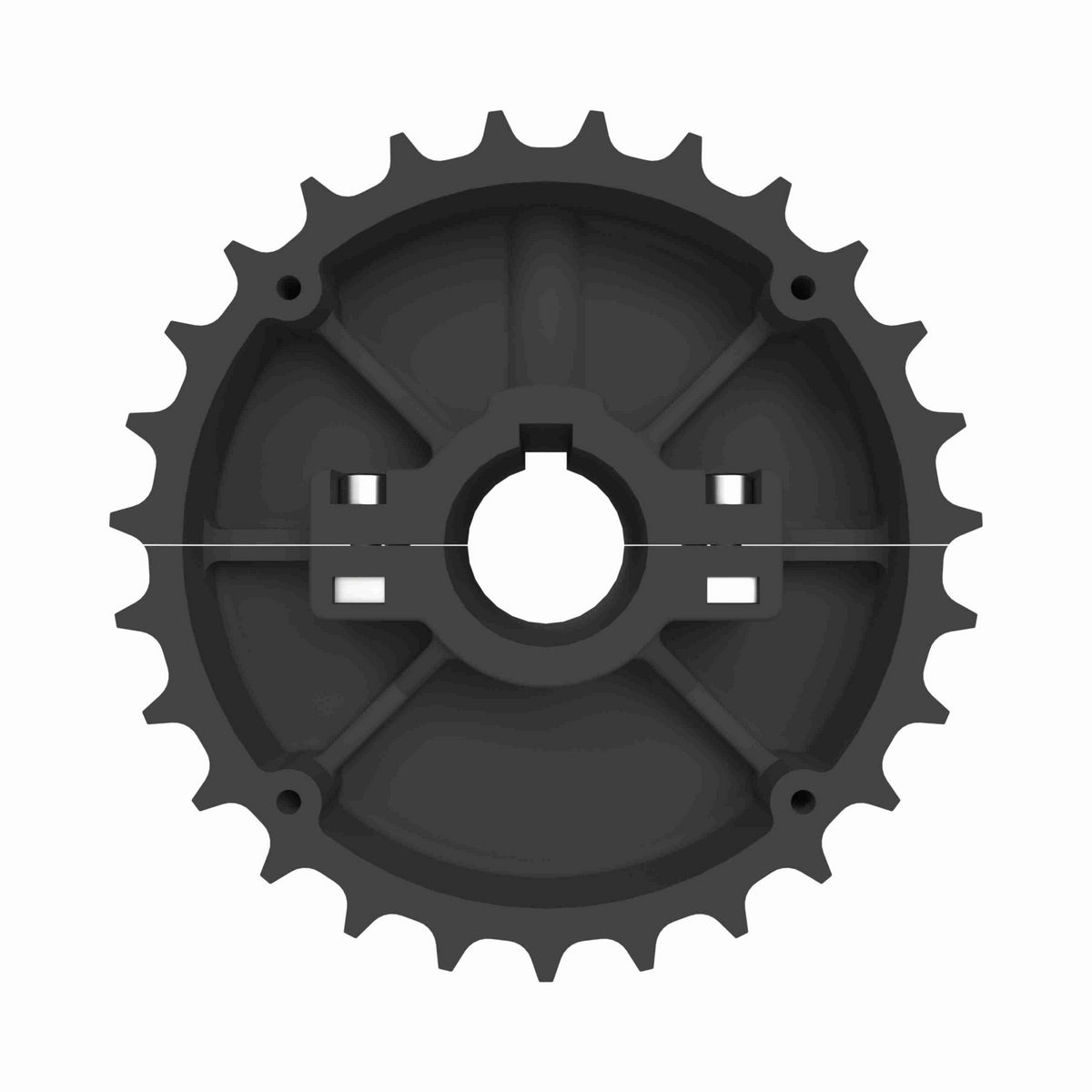 Rexnord 815 Series Split Molded Nylon Sprocket and a 27 Teeth with 1-1/4in Round Shaft-Ready Bore with Keyway & Setscrew - 614-41-3