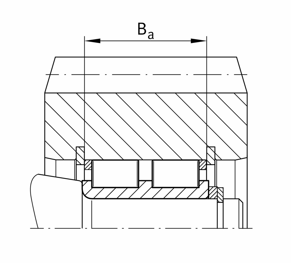 Цилиндрический роликоподшипник INA RSL40x56,09x36-XL-RV