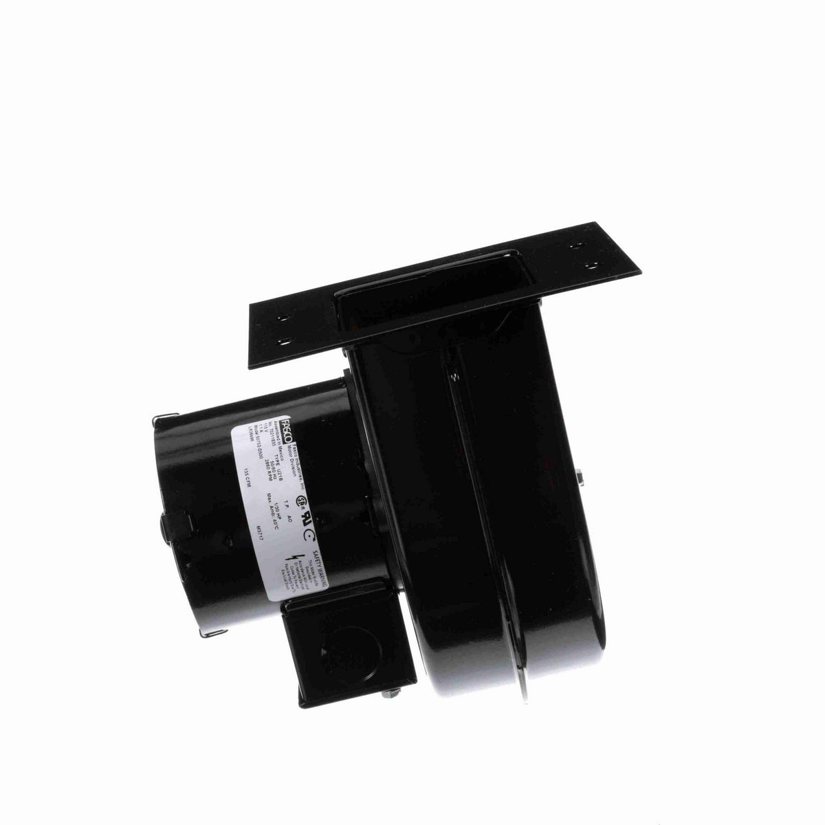 FASCO Square Outlet Shaded Pole Centrifugal Blower, 115 Volts, Flange: Yes - 50752-D500