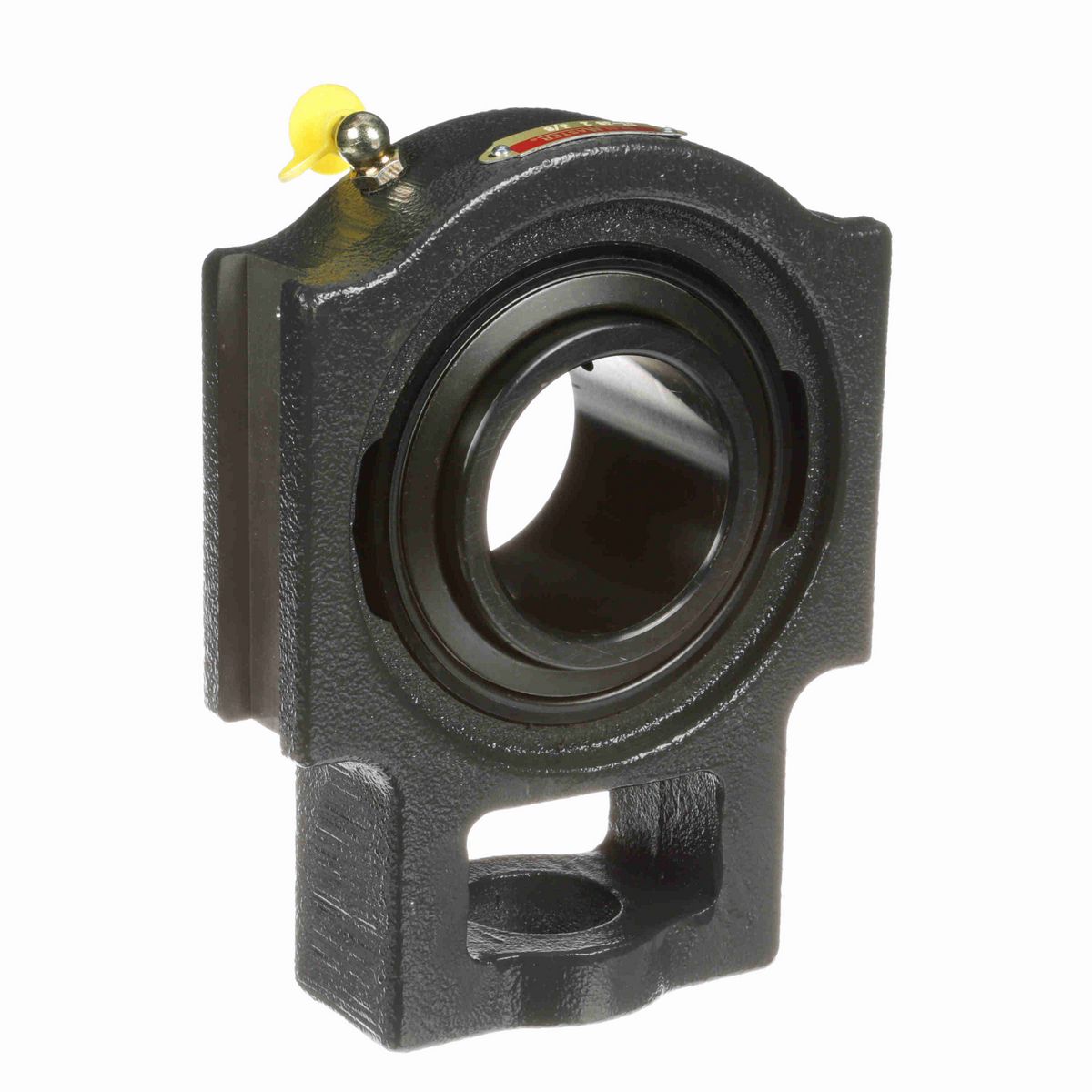 Sealmaster Mounted Cast Iron Wide Slot Take Up Ball Bearing - 52100 Bearing Steel, Black Oxided - Setscrew Lock - ST-38