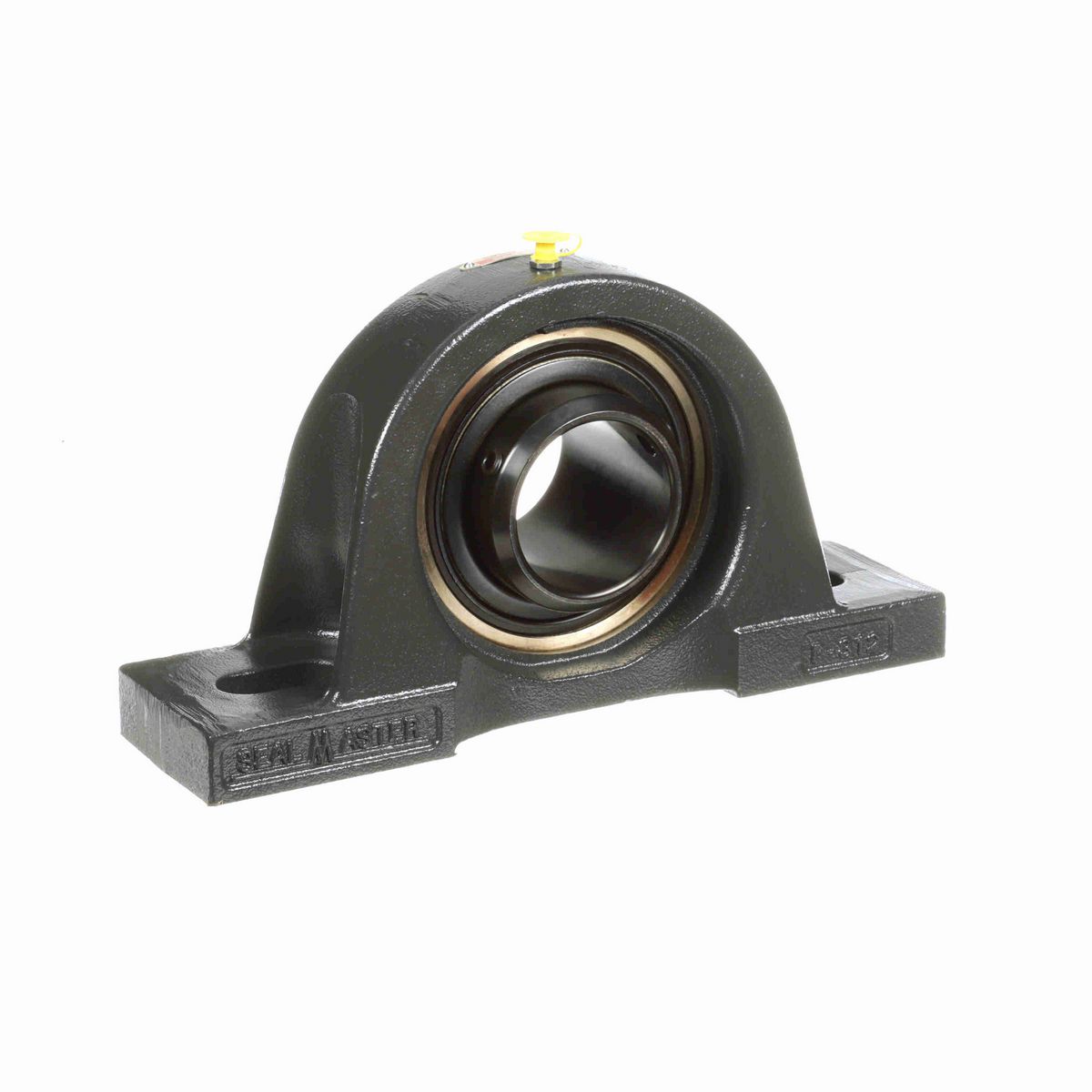 Sealmaster Mounted Cast Iron Two Bolt Pillow Block Ball Bearing - 52100 Bearing Steel, Black Oxided - Double Setscrew Lock - EMPD-43