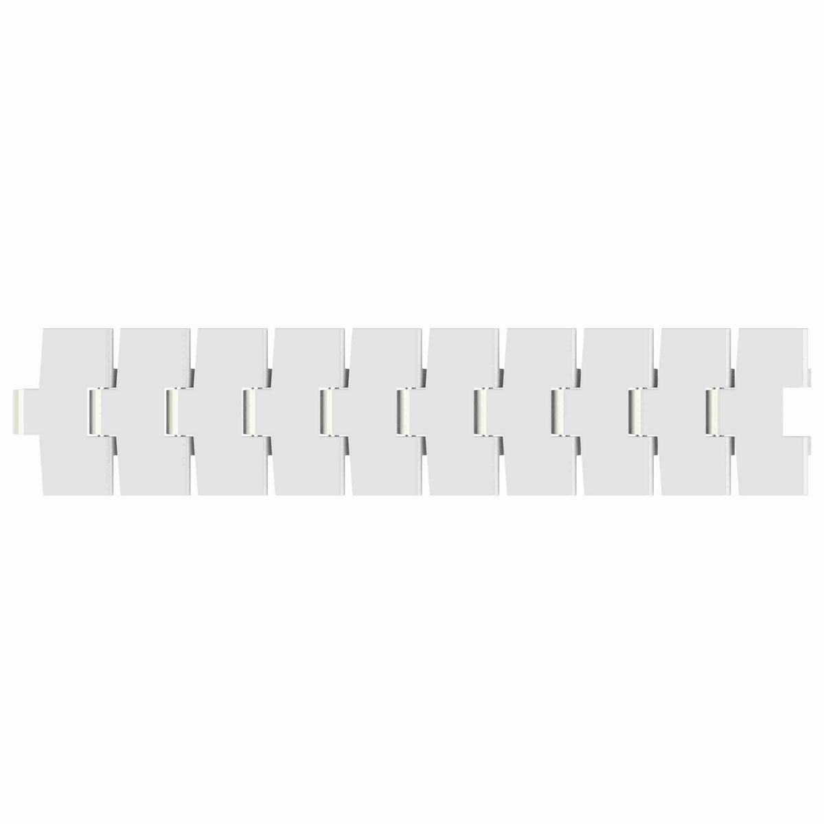 Rexnord 880TAB Side-flexing Solid Top, Material: Silver Platinum Series, Width: 3.25in, Pitch: 1.5in - 81429451