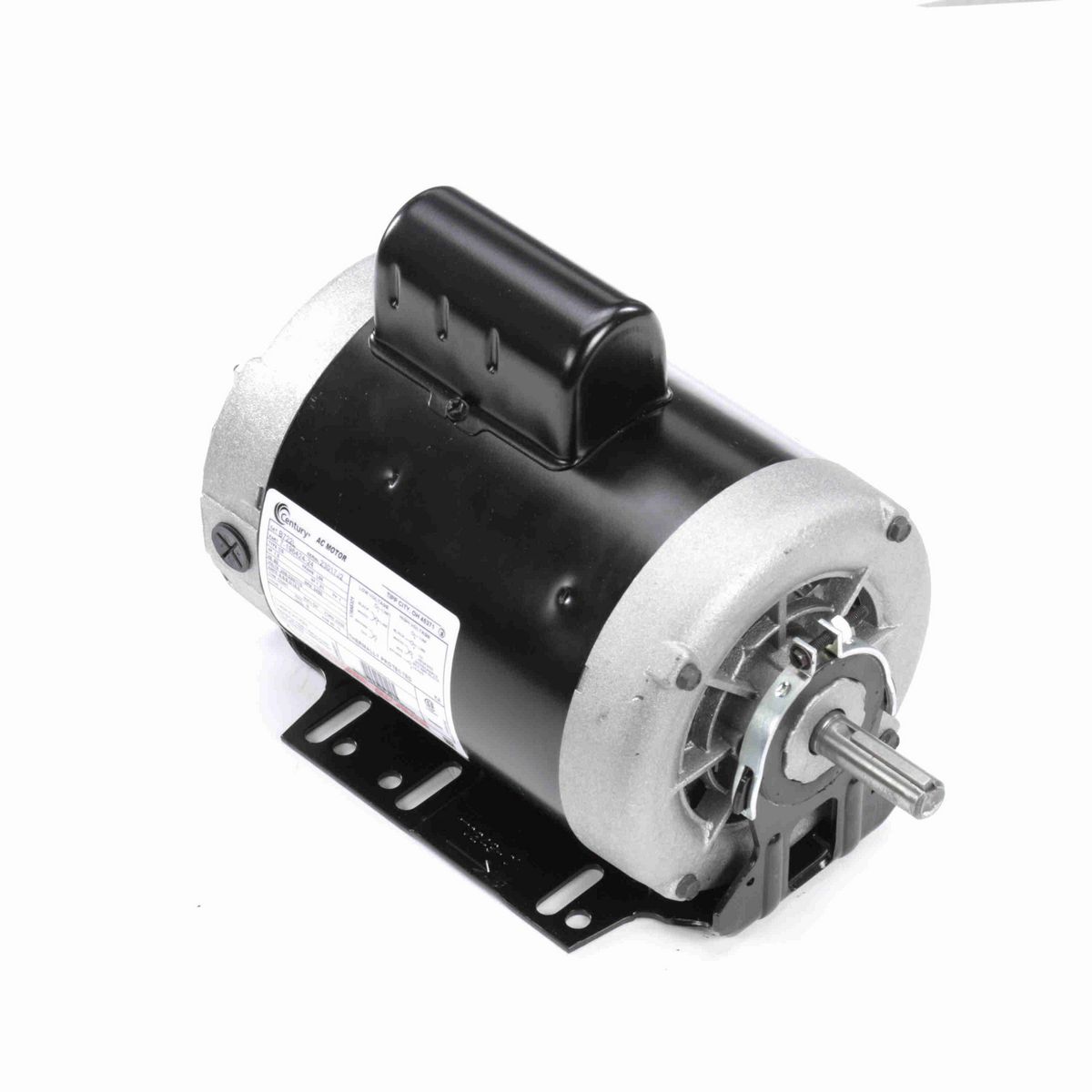 Century Fan and Blower Motor, 1.5 HP, 1 Ph, 60 Hz, 208-230/115 V, 3600 RPM, L56 Frame, DP - B722L