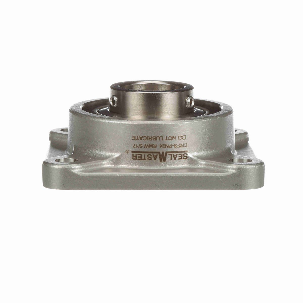 Sealmaster Mounted Stainless Steel Four Bolt Flange Ball Bearing - 52100 Bearing Steel, Phosphorus Nickel Coated - Setscrew Lock - Corrosion Resistant - Reduced Maintenance - Lubed for Life - CRFS-PN24 RMW