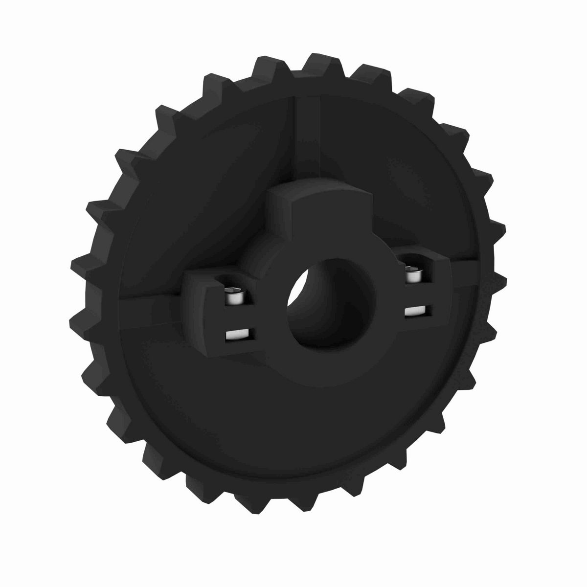 Rexnord 5700 Series Split Molded Nylon Sprocket with 25 Teeth and 1-1/4in Round Idler Bore - 614-64-12