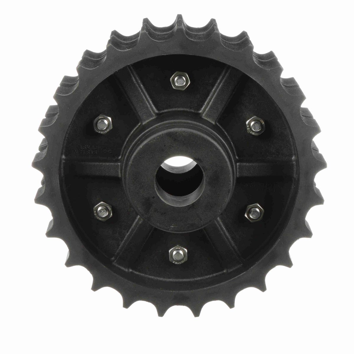 System Plast 821 Series Solid One Piece Molded Sprocket with 25 Teeth and a 1in Round Idler Bore - 821-25R1-R