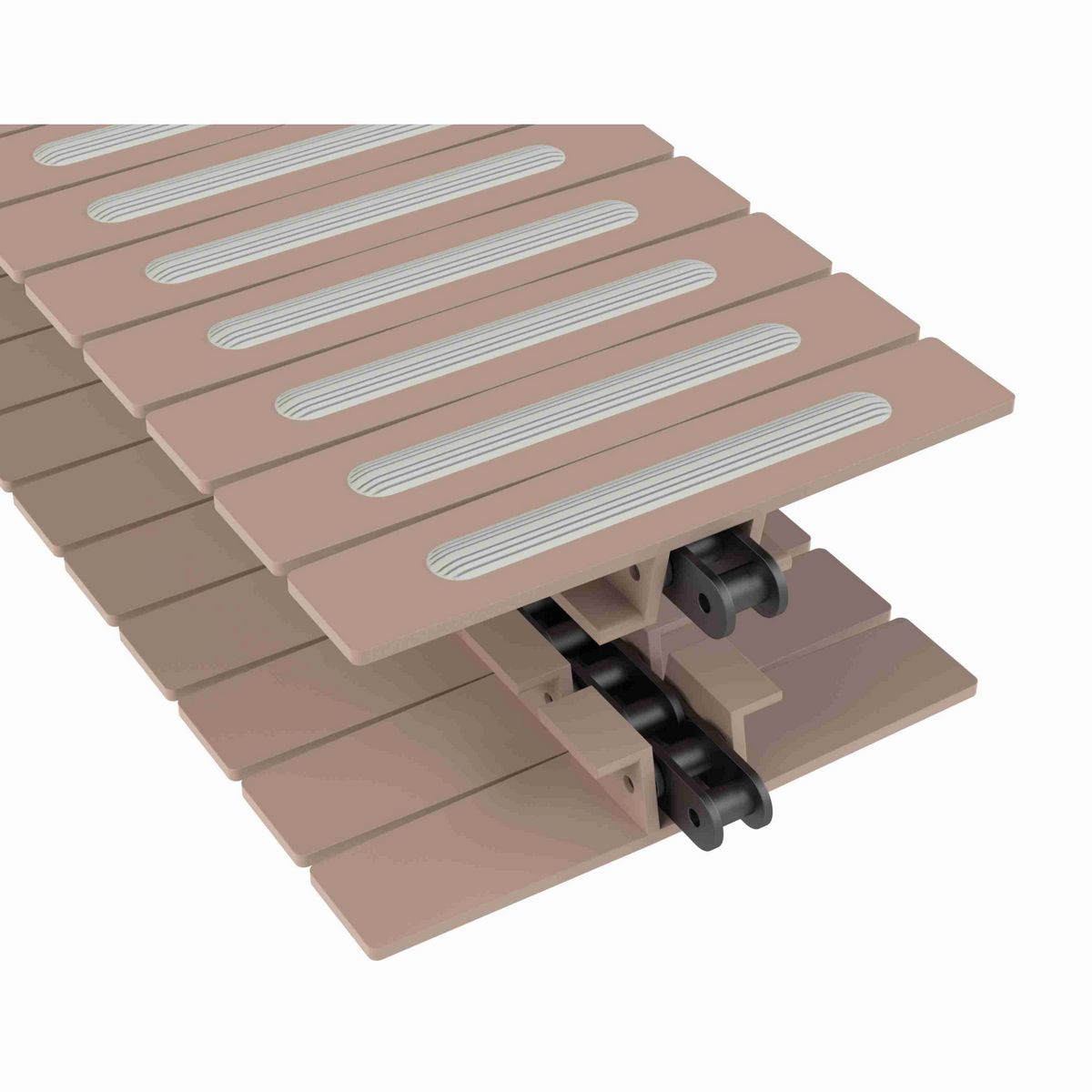 Rexnord 1873TAB SuperGrip™ Side-flexing SuperGrip™, Material: Tan Low Friction, Width: 7.5in, Pitch: 1.5in - 81430671