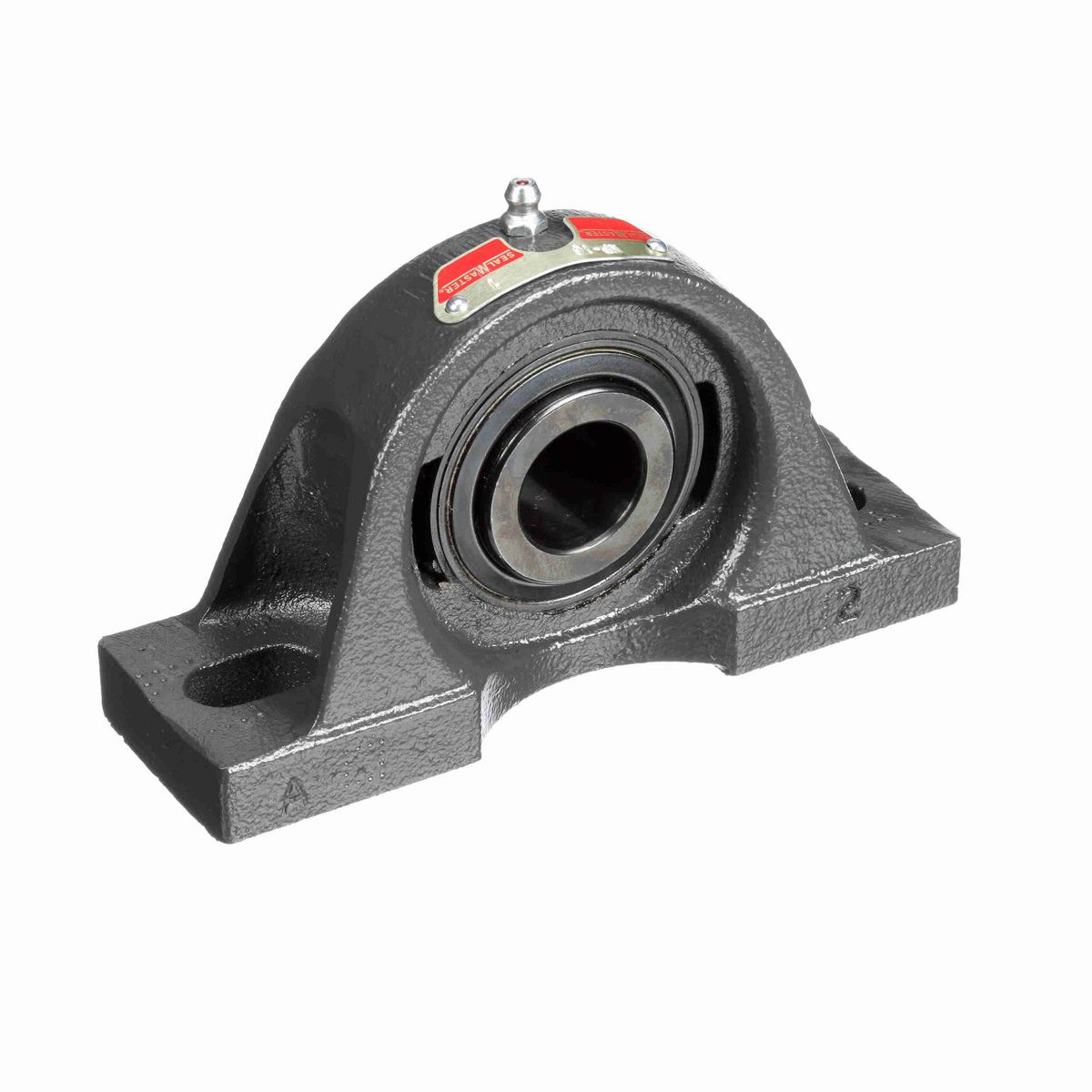 Sealmaster Mounted Cast Iron Two Bolt Pillow Block Ball Bearing - 52100 Bearing Steel, Black Oxided - Setscrew Lock - MP-16
