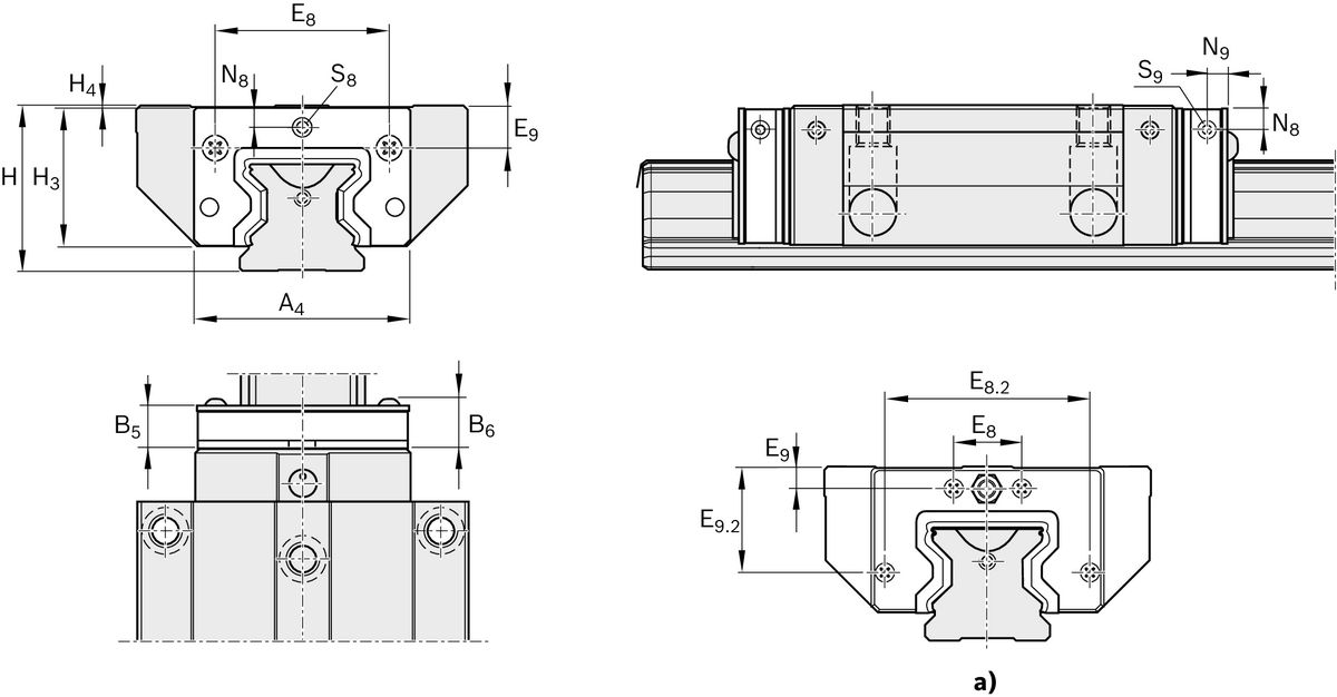 Передний смазочный узел для роликовых направляющих Bosch Rexroth 25 [R181022500]
