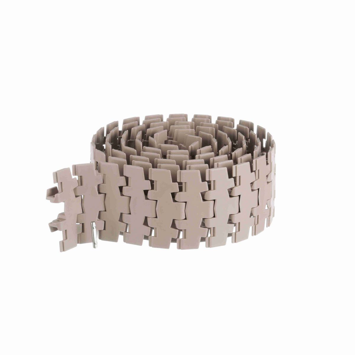 System Plast 878TAB Side-flexing Solid Top, Material: Tan Low Friction, Width: 4.5in, Pitch: 1.5in - LF878TAB-K450