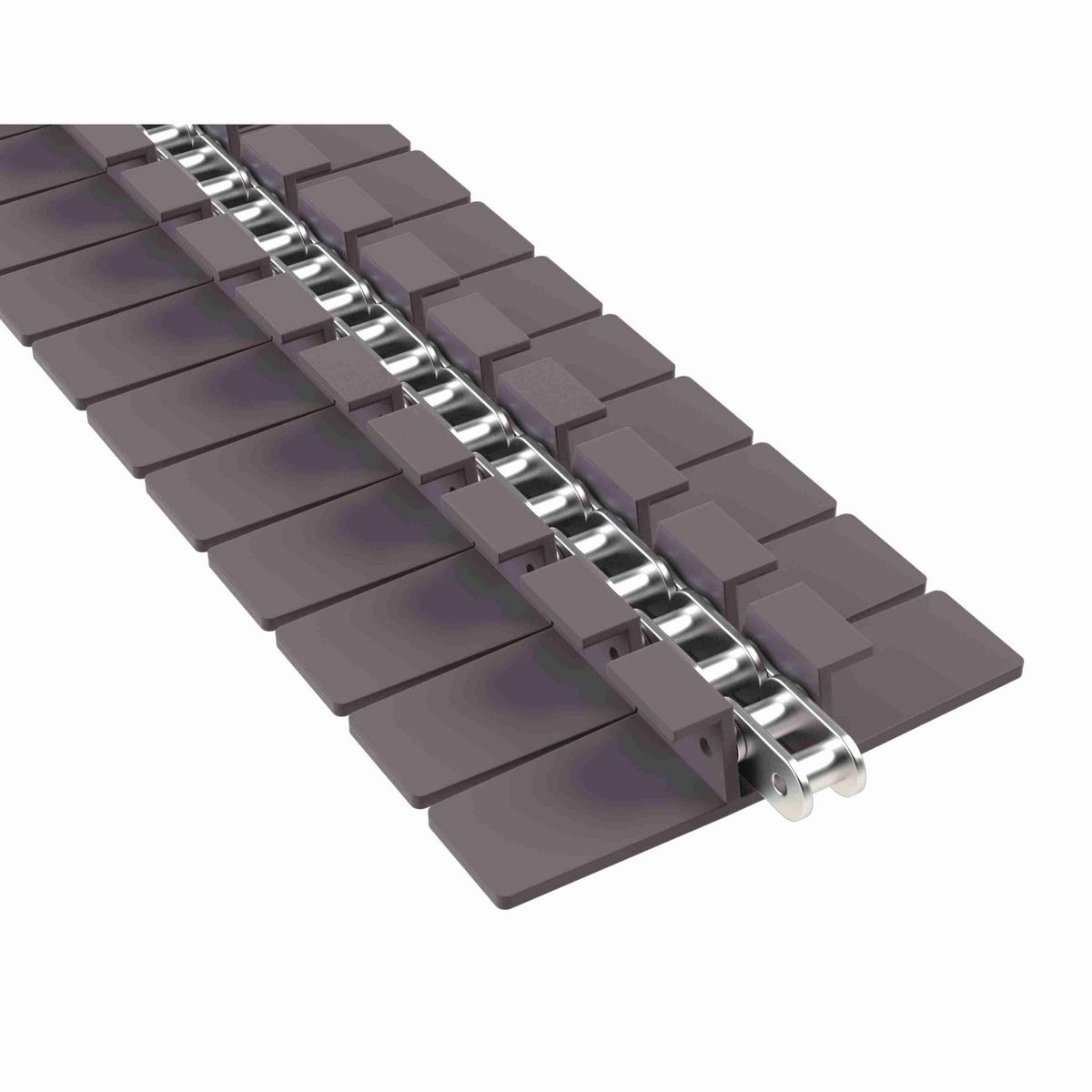 Rexnord 1873TAB Side-flexing Solid Top, Material: Brown High Performance, Width: 6in, Pitch: 1.5in - 81414073