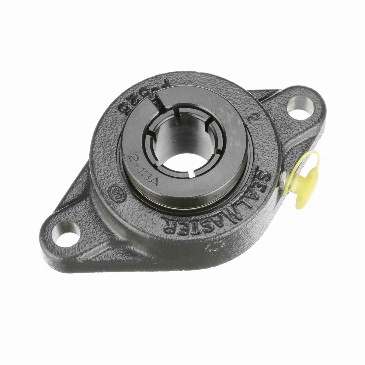 Sealmaster Mounted Cast Iron Two Bolt Flange Ball Bearing - 52100 Bearing Steel, Black Oxided - Concentric Lock - MSFT-16T