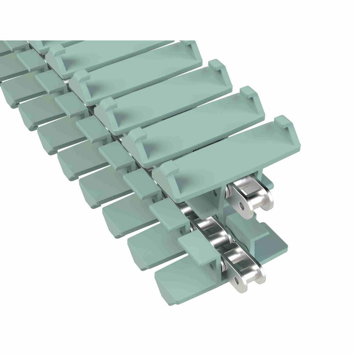 Rexnord 1873TAB SideGrip™ Side-flexing, Material: Heat Stabilized (Green), Width: 3.75in, Pitch: 1.5in - 81426451