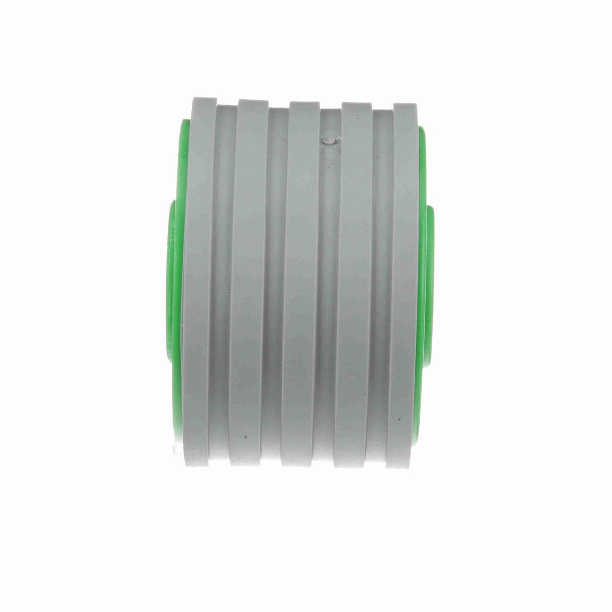 System Plast Return Roller with Rubber; OD: 57-mm, Shaft Dia: 20-mm, Length: 40.5-mm, Color: Green - RR-57B20ML41-PEG