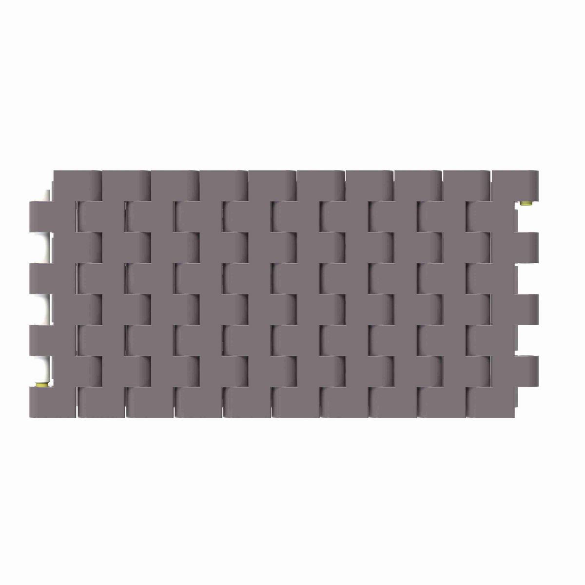 Rexnord 1505 Straight Running Solid Top, Material: Brown High Performance, Width: 3in, Pitch: 15mm - HP1505-3