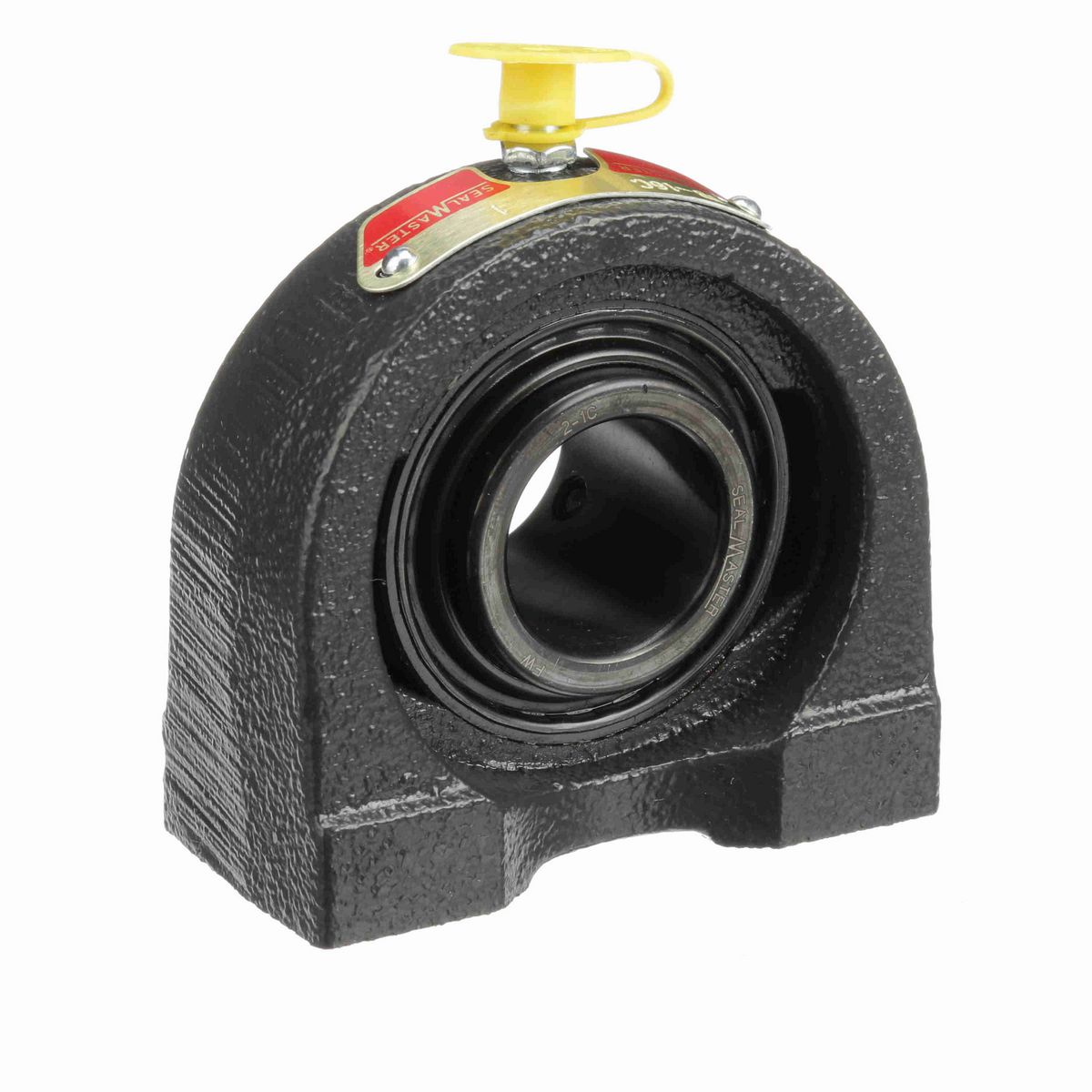 Sealmaster Mounted Cast Iron Tapped Base Pillow Block Ball Bearing - 52100 Bearing Steel, Black Oxided - Setscrew Lock - TB-16C