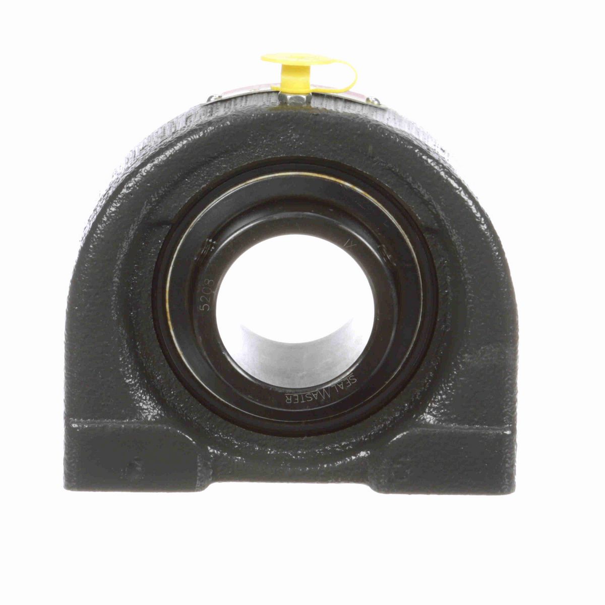 Sealmaster Mounted Cast Iron Tapped Base Pillow Block Ball Bearing - 52100 Bearing Steel, Black Oxided - Setscrew Lock - TB-208
