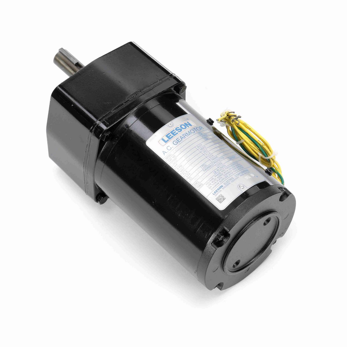 LEESON Parallel Shaft Gearmotor, 0.08 HP, 1 Ph, 60 Hz, 110 V, 5 RPM, L42Y Frame, TENV - 096000.00
