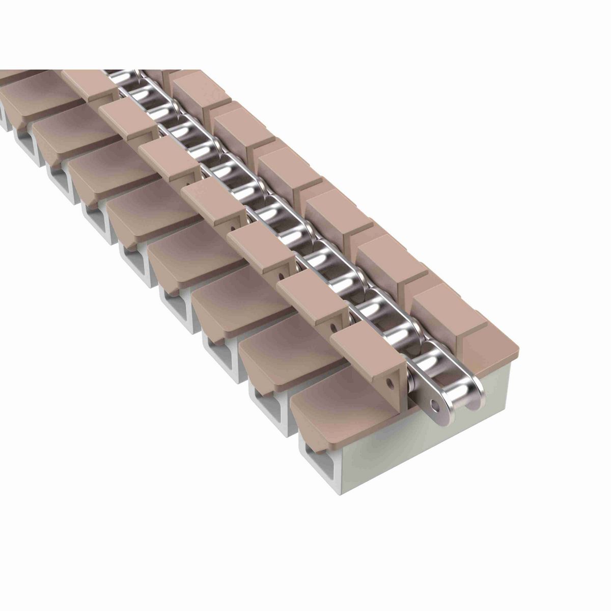 Rexnord 1873TAB SideGrip™ Side-flexing, Material: Tan Low Friction, Width: 3.75in, Pitch: 1.5in - 81426257