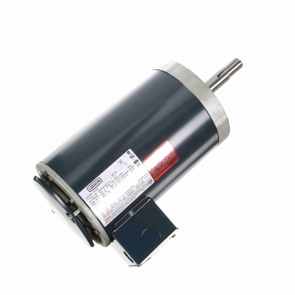 LEESON Close-Coupled Pump Motor, 1 & 0.75 HP, 3 Ph, 60 & 50 Hz, 208-230/460 & 190/380 V, 1800 & 1500 RPM, 143JMV Frame, DP - GT4101