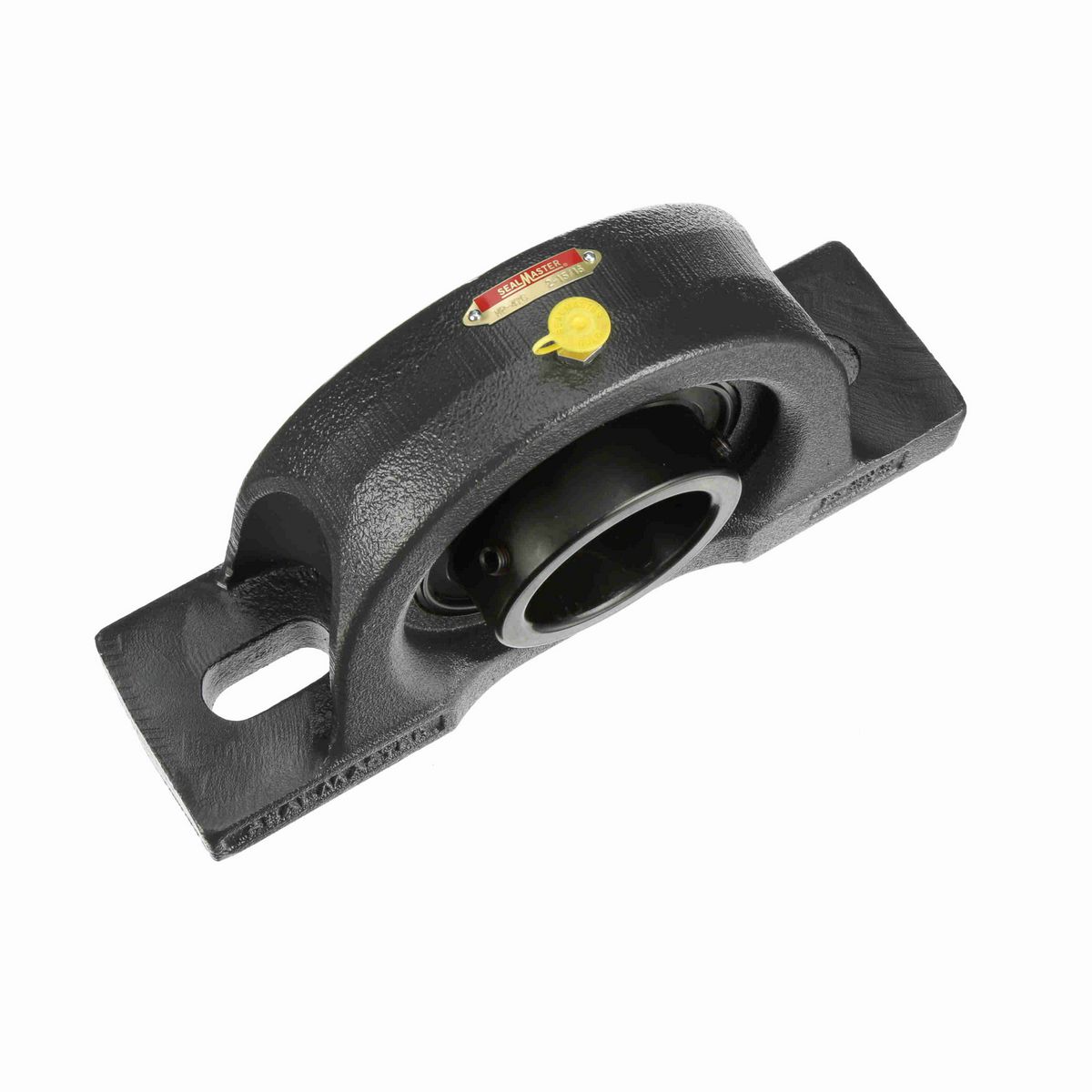 Sealmaster Mounted Cast Iron Two Bolt Pillow Block Ball Bearing - 52100 Bearing Steel, Black Oxided - Setscrew Lock - MP-47C