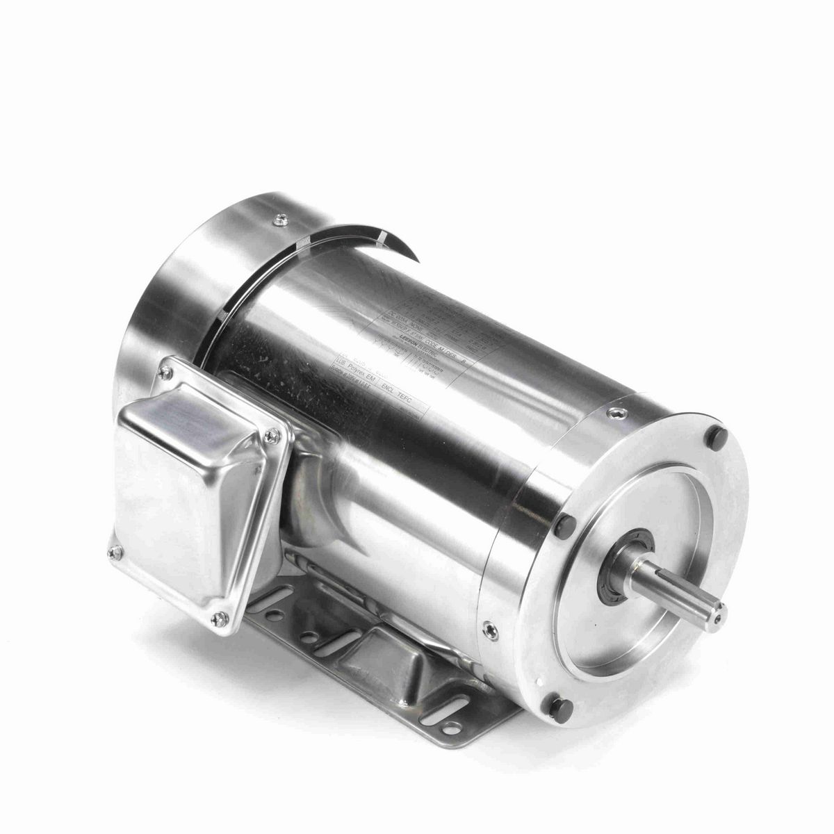 LEESON General Purpose Motor, 2 & 1.50 HP, 3 Ph, 60 & 50 Hz, 230/460 & 190/380 V, 3600 & 3000 RPM, 56HC Frame, TEFC - 191562.00