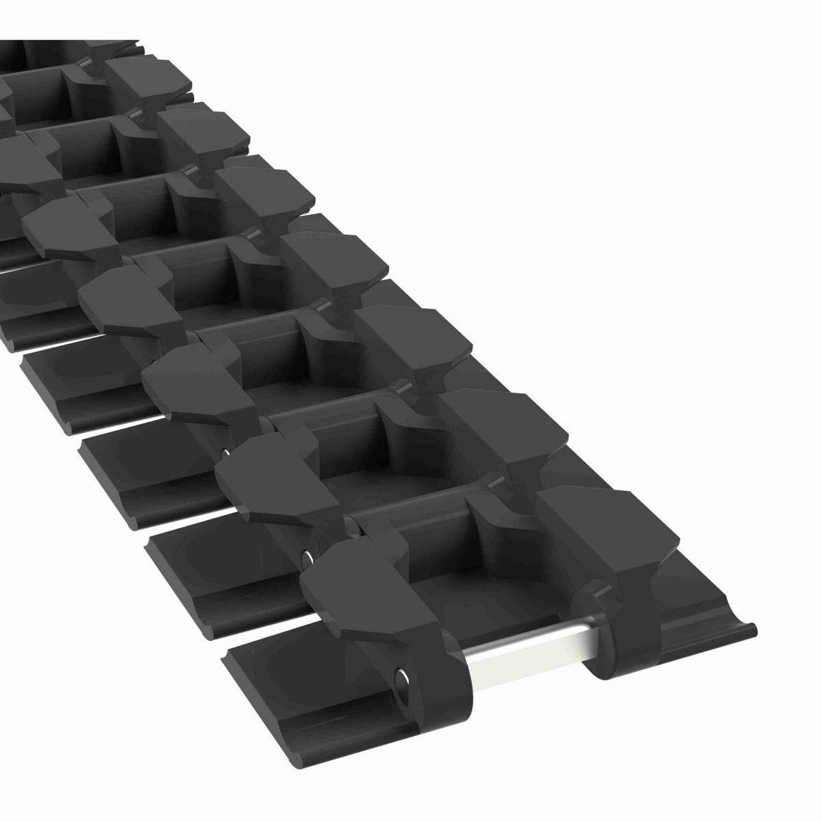 Rexnord 879TAB Side-flexing Solid Top, Material: Black Wear Resistant, Width: 3.25in, Pitch: 1.5in - 81405741