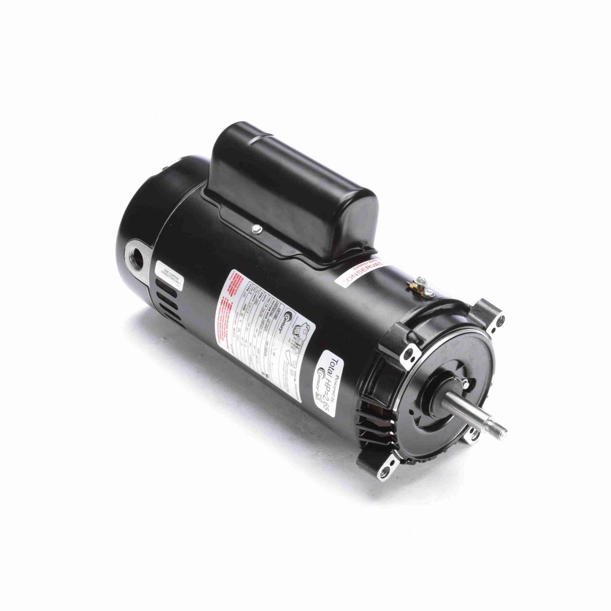Century Pool Pump Motor, 2 1/2 HP, 1 Ph, 60 Hz, 208-230 V, 3600 RPM, 56J Frame, ODP - UST1252