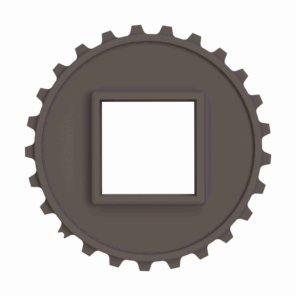 Rexnord 5930 Series Solid One Piece Molded Acetal Sprocket with 25 Teeth and a 60mm Square Bore - 114-694-2