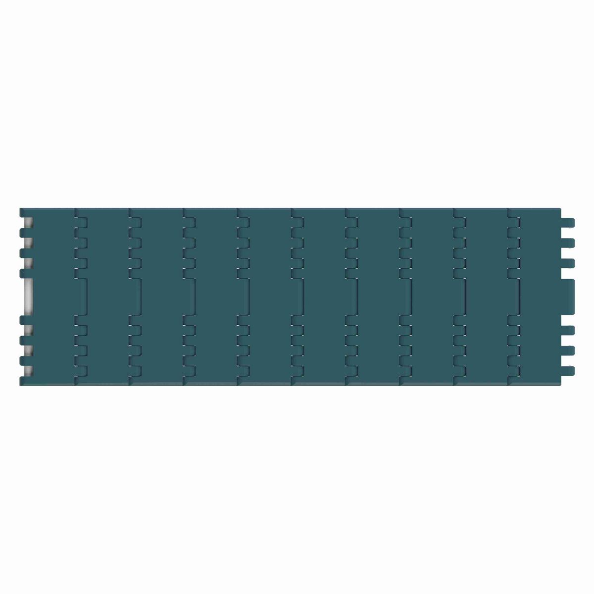 Rexnord 1001FT Straight Running Solid Top, Material: Green Low Friction Acetal, Width: 84mm, Pitch: 1in - 876.38.73