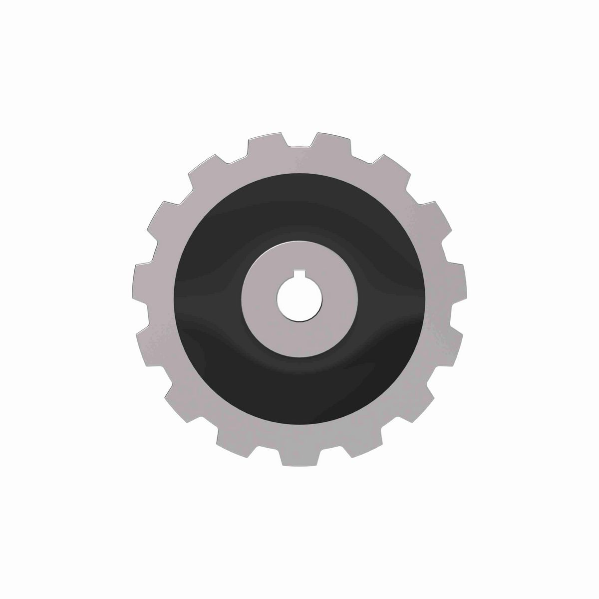 Rexnord 880 Series Solid One Piece Cast Iron Sprocket with 15 Teeth and a 1in Round Shaft-Ready Bore with Keyway & 2 Setscrews - 401-210-11