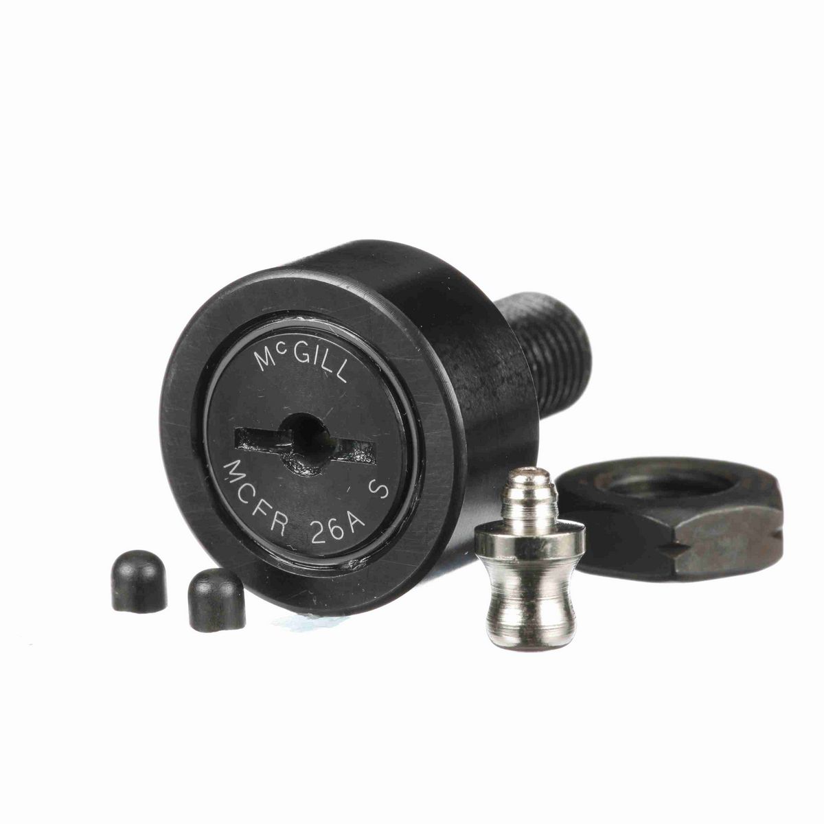 Опорный ролик с цапфой McGill CAMROL MCFR 26A SX, цилиндрический, с уплотнением, со шлицем под отвёртку, метрический