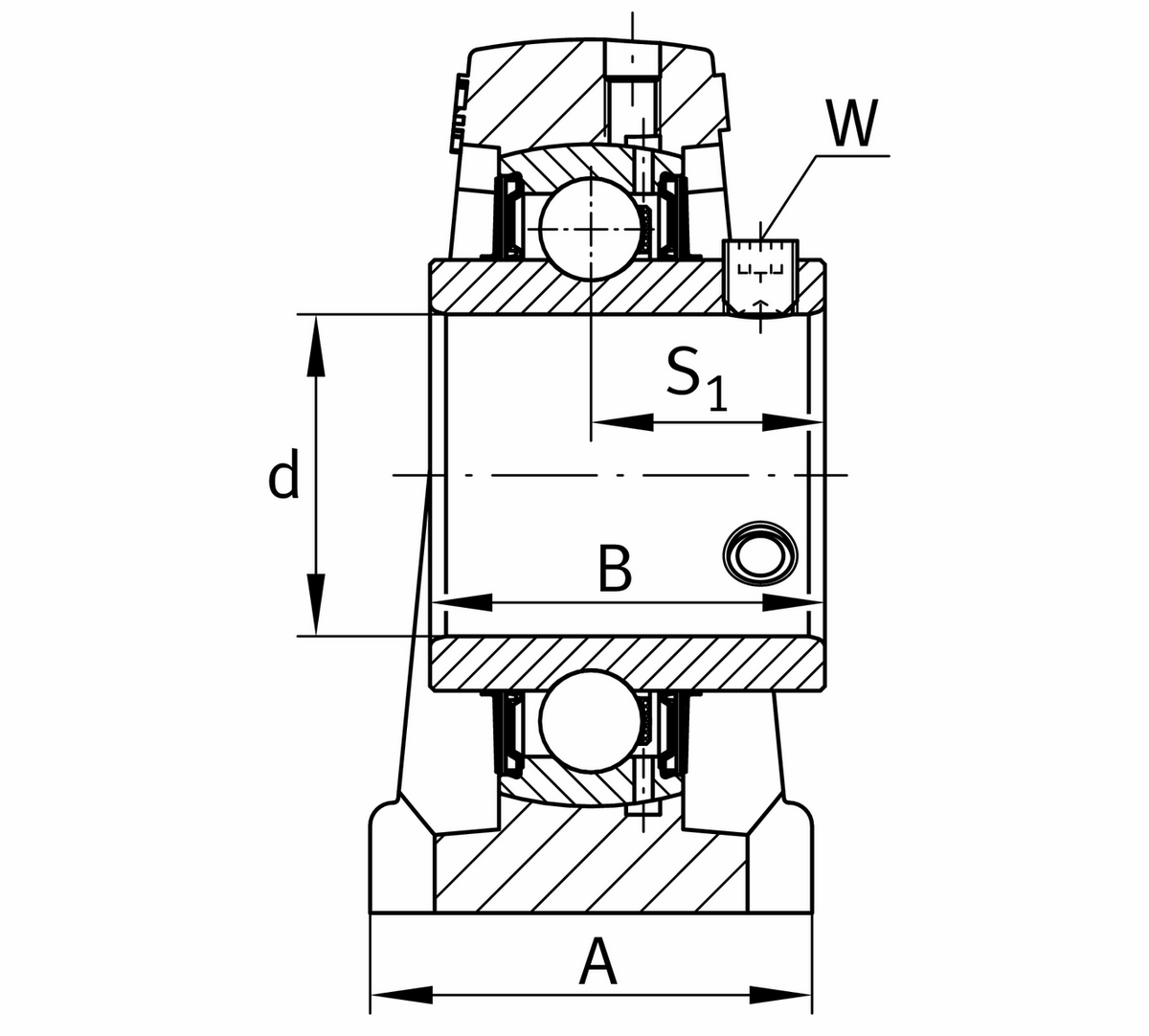 Узел стационарного корпуса FAG UCPA208