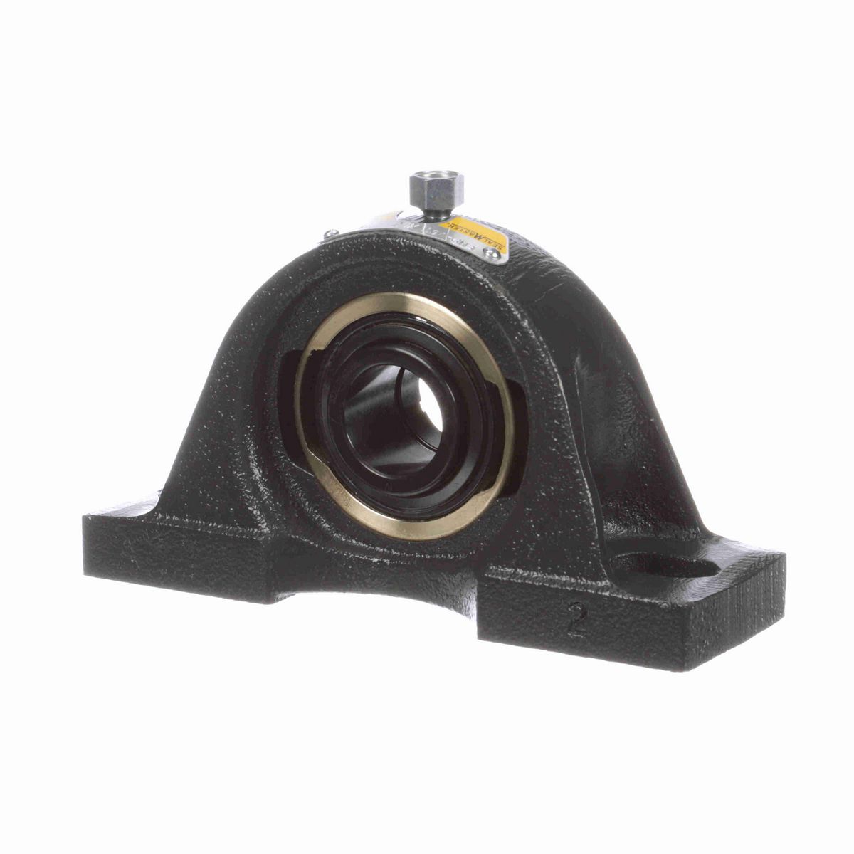 Sealmaster Mounted Cast Iron Two Bolt Pillow Block Ball Bearing - 52100 Bearing Steel, Black Oxided - Concentric Lock - Extra Low Drag - EMP-16T XLO