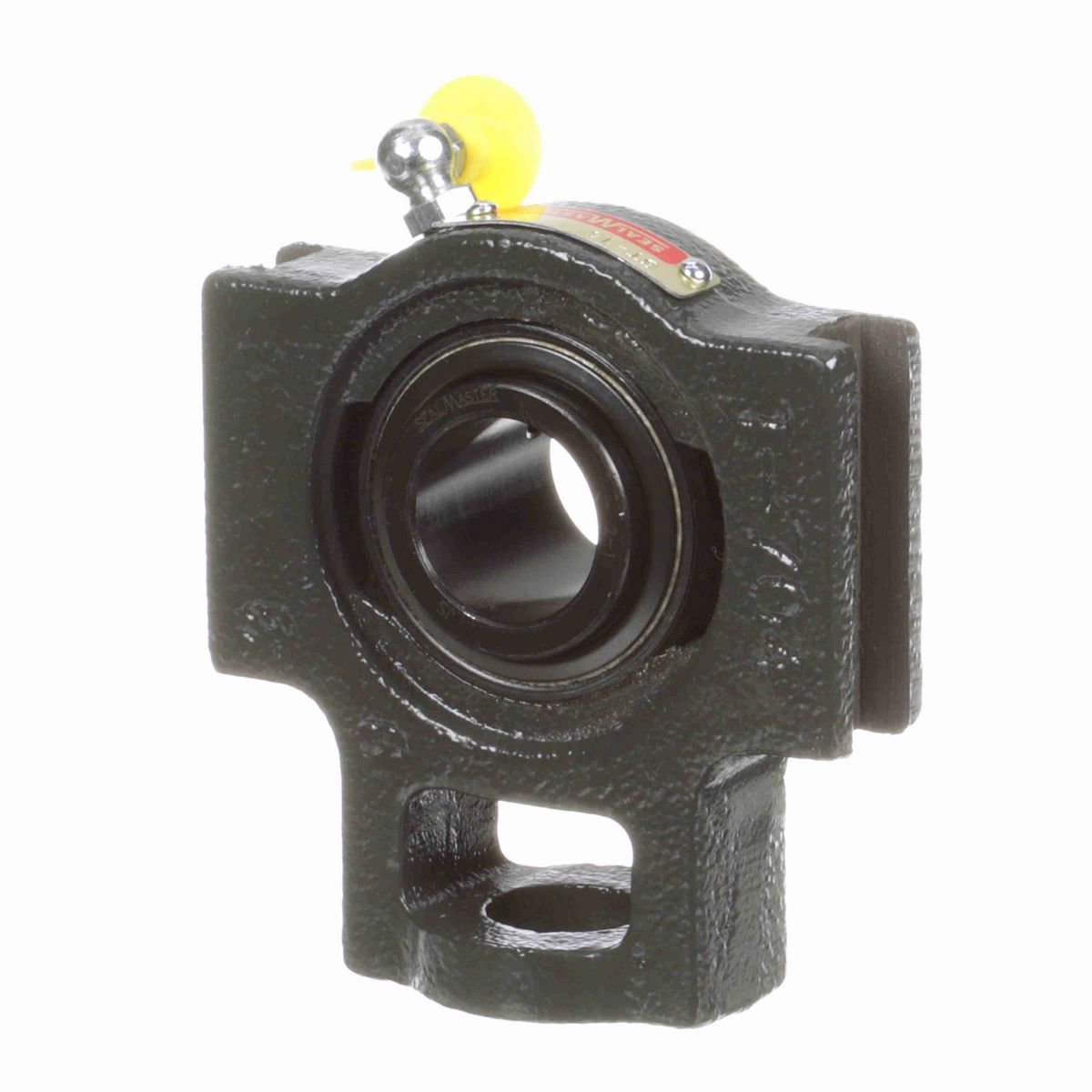 Sealmaster Mounted Cast Iron Wide Slot Take Up Ball Bearing - 52100 Bearing Steel, Black Oxided - Setscrew Lock - ST-16